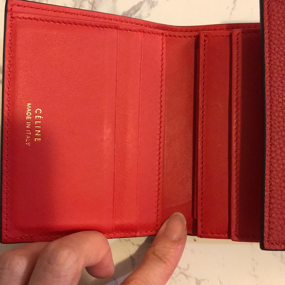 100% Authentic Vintage Celine Trifold Grained Wallet - Picture 14 of 14